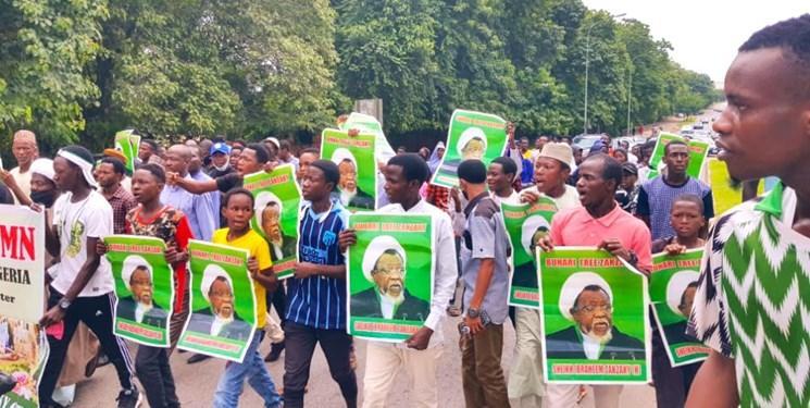تصاویر ، راهپیمایی هواداران شیخ زکزاکی در پایتخت نیجریه